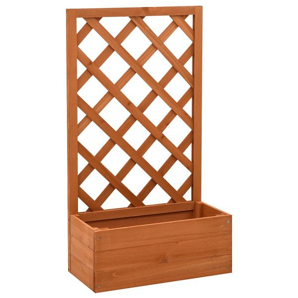vidaXL Garten-Spalier mit Blumenkasten Orange 50x25x90 cm Tannenholz, 314830