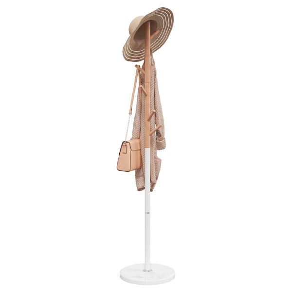 vidaXL Garderobenständer Weiß 172 cm Pulverbeschichtetes Eisen, 377088