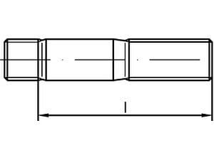 Stiftschrauben DIN 938 5.6 M 12 x 35 gestempelt, AD W7 VE=S (100 Stück)
