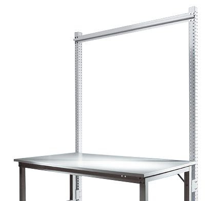 Manuflex Aufbauportal ohne Ausleger für UNIVERSAL + PROFI Standard Grundtische, Nutzhöhe 1500 mm, Alusilber, ZB3791.9006