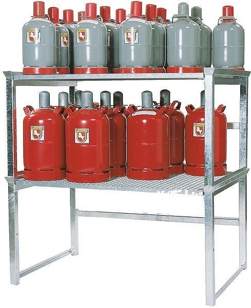 asecos Regal Stahl für Gasflaschendepot, 1440x1040x750mm, 8615