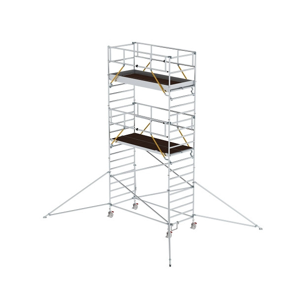 Munk Günzburger Steigtechnik Rollgerüst SG 1,35 x 3,0 m mit Ausleger & Doppel-Plattform Plattformhöhe 5,59 m, 169539