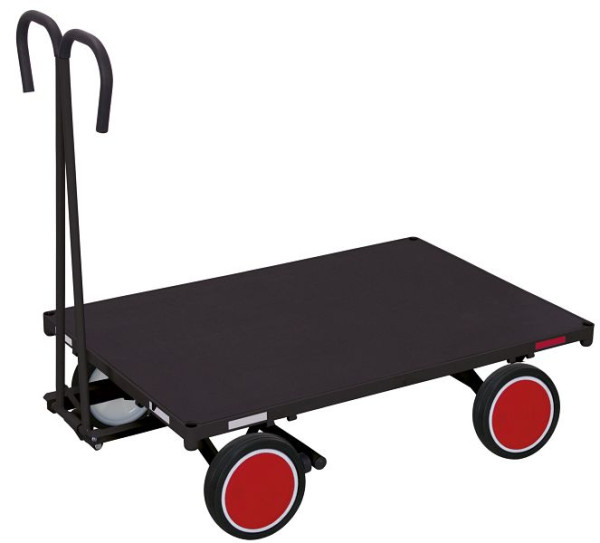 VARIOfit Handpritschenwagen ohne Bordwand, Außenmaß: 1.320 x 800 x 1.200 mm, RAL 7016 anthrazitgrau, Radsatz: Vollgummibereifung, zu-05121/AG