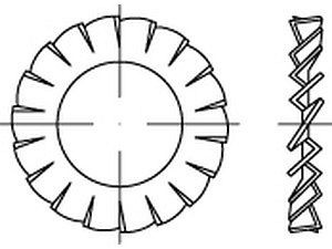 Fächerscheiben DIN 6798 1.4310 A 3,2 rostfrei VE=K (100 Stück)