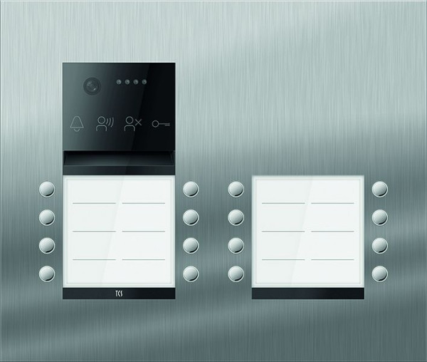 TCS Türkontrollsystem PES PRO IP Video Außenstation 16T 4 Spalten UP Edelstahl, AVU400416-0030