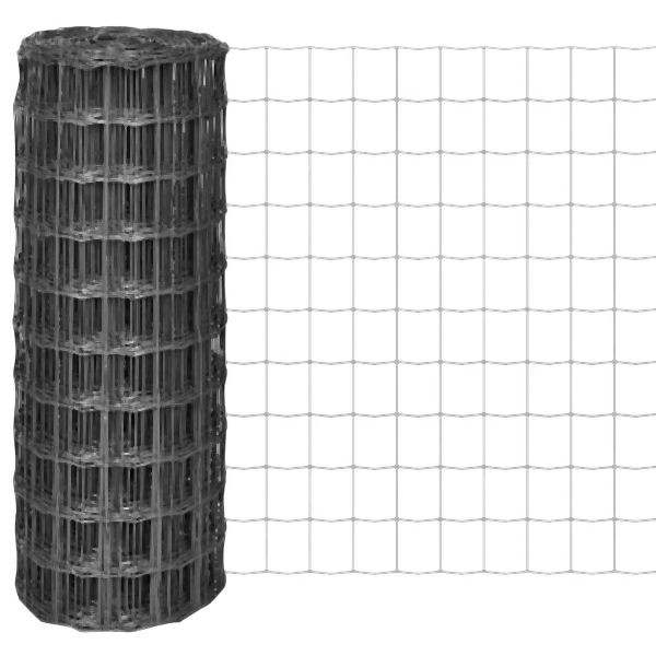 vidaXL Eurozaun Stahl 25 x 1 m Grau, 142515, 8718475521358