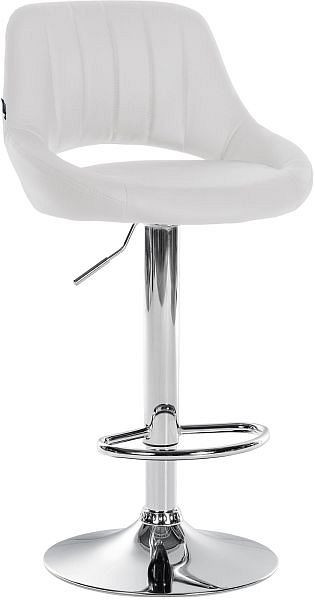 CLP Barhocker Milet Kunstleder chrom, weiß, 322418