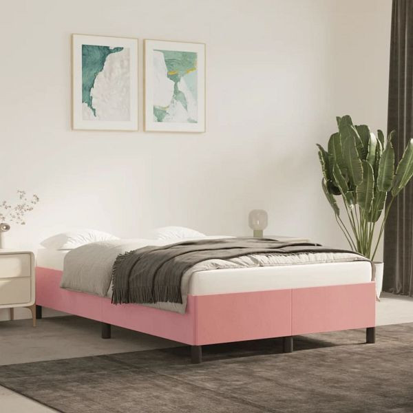 vidaXL Bettgestell Rosa 120x200 cm Samt, 347317, 8720287173663