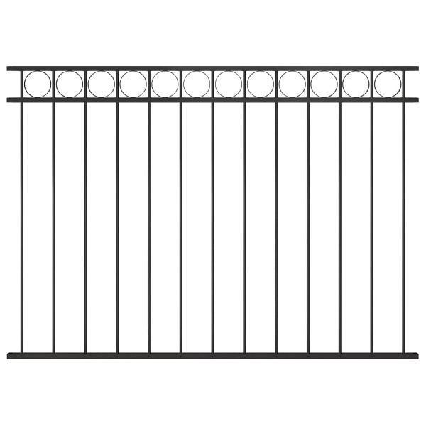 vidaXL Zaunfeld Stahl 1,7x1,2 m Schwarz, pulverbeschichtet, 146318