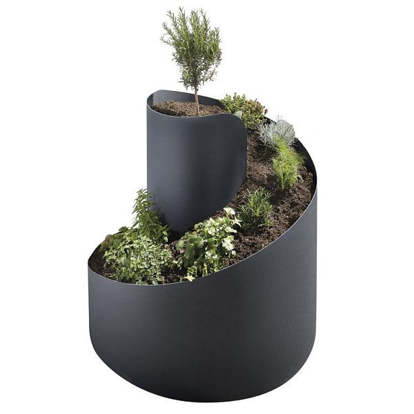 NOOR Kräuterspirale aus PP 80cm x Durchmesser 80cm anthrazit, 011KRAEUT80