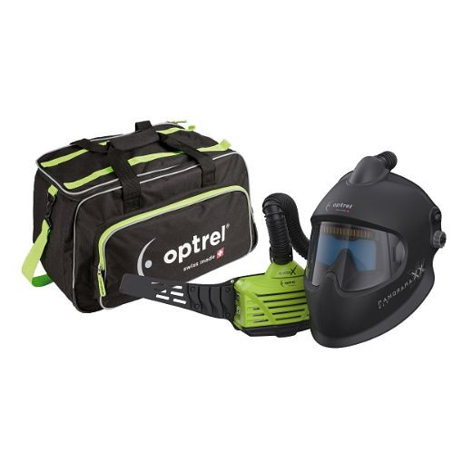 Optrel e3000X mit panoramaxx CLT -TC (4550.580), Automatik Schweißhelm in schwarz, inkl. Frischluftsystem, 57216