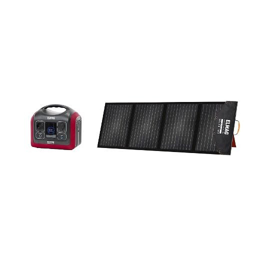 ELMAG Tragbares Solargenerator-Set ENERGY 600 + SOLAR 100, 00401