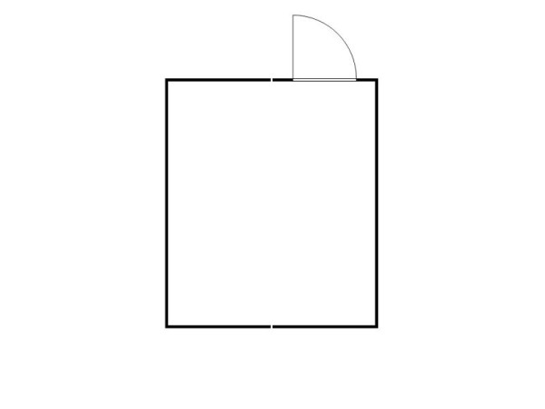 FLADAFI Materialcontainer-Kombination MC 1540, verzinkt, zerlegt, Holzfußboden, mit Einflügeltür auf der 4 m Seite, F15400104