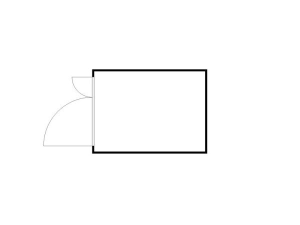 FLADAFI Materialcontainer IC Pro 1300, isoliert, Holzfußboden, Doppelflügeltür (asymmetrisch) auf der 2 m Seite, F2221300203