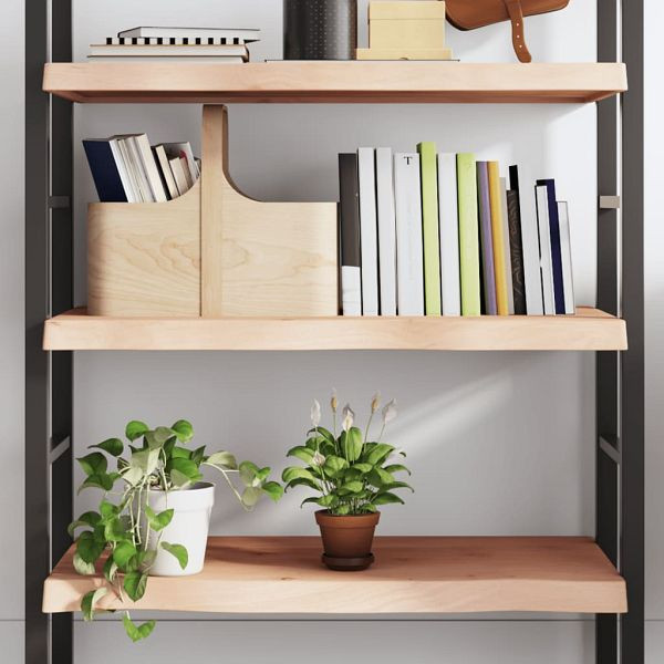 vidaXL Wandregal 80x40x(2-6) cm Massivholz Eiche Unbehandelt, 363547