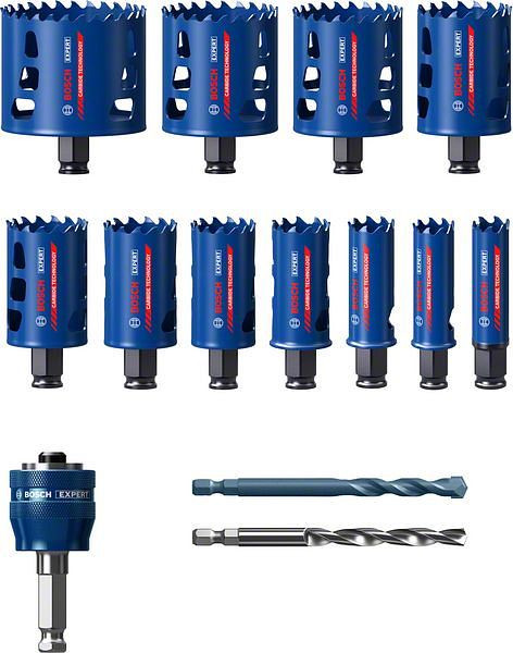 Bosch EXPERT Tough Material Lochsäge-Set, 20/22/25/32/35/40/44/51/60/64/76 mm, 14-teilig, 2608900447