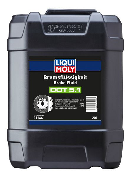 LIQUI MOLY Bremsflüssigkeit DOT 5.1, Kanister Kunststoff, VE: 20 Liter, 21164