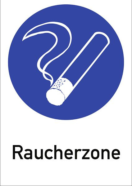 Moedel Raucherzone, Kombischild, Folie, 210x297 mm, 52744
