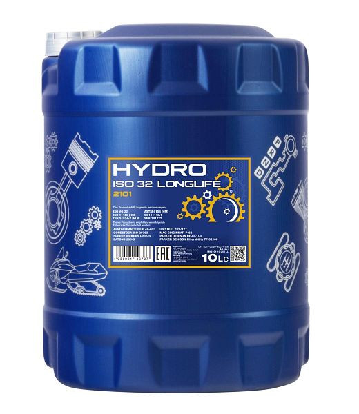 MANNOL Hydrauliköl 2101 Hydro ISO 32 LONGLIFE, VE: 10 l, MN2101-10