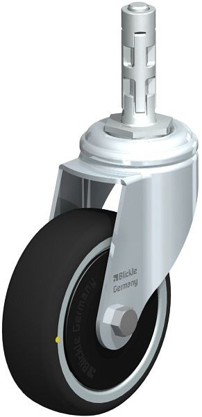 Blickle LKRA-PATH 101K-11-ELS-FK-E11 Apparate-Lenkrolle mit Expander, Thermoplastisches Polyurethan, Grau, 848816