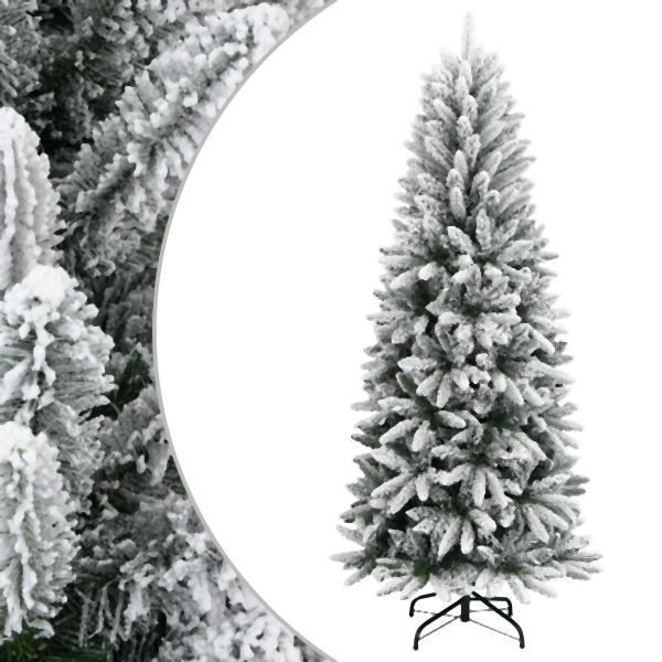 vidaXL Künstlicher Weihnachtsbaum Beschneit 240 cm PVC&PE, 345192