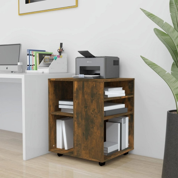 vidaXL Rollschrank Räuchereiche 60x53x72 cm Holzwerkstoff, 815969