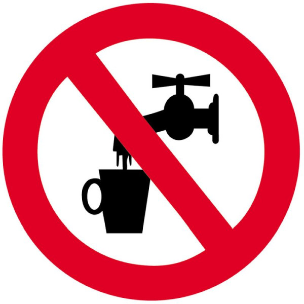 Stein HGS Sonderschild, Kein Trinkwasser, Ø 420 mm, 14939