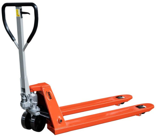 Schefer Gabelhubwagen 2700kg - 1150mm Premium SP 27-115, Lenkräder: 200x50 mm PU, Gabelrollen: 80x93 Single PU, 1101027PSP