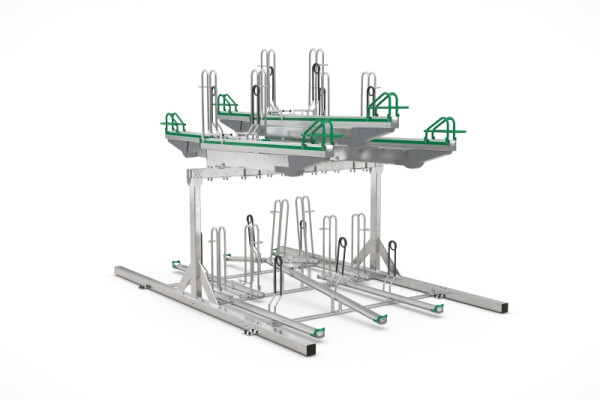 WSM Doppelstockparker BikeHub Premium 2/12 mit 12 Einstellplätzen zweiseitig, 105600059