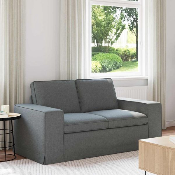 vidaXL Sofa 120cm Dunkelgrau Metall, 42024384, 8721364376854