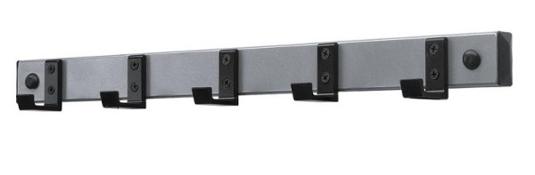 Deskin Wandgarderobenleiste, mit 5 Haken, Länge 500 mm, H 50 mm, T 50 mm, 218445