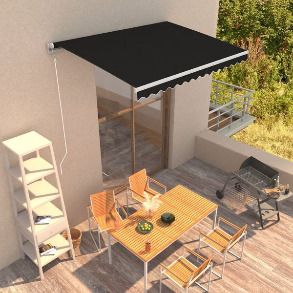 vidaXL Automatisch Einziehbare Markise 350×250 cm Anthrazit, 3051229