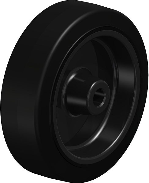 Blickle POEV 125/12G Rad aus Elastik-Vollgummi, Schwarz, 761460