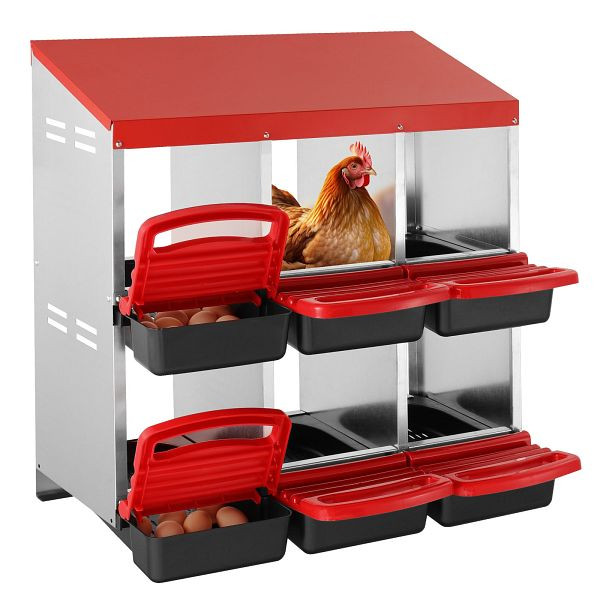 VEVOR Legenest Hühner 6 Abteile Hühnernest mit schrägen Nistkästen 796x525x790mm, JSCDX3045INC4B35AV0