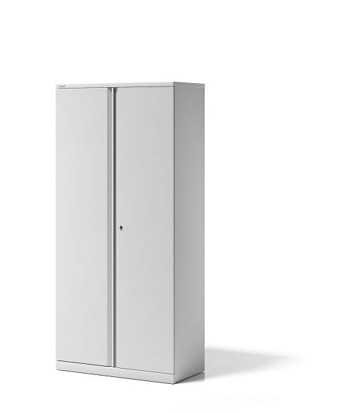 Bisley Flügeltürenschrank Essentials, mit 4 Fachböden für 5 Ordnerhöhen, verkehrsweiß, YECB09194S696