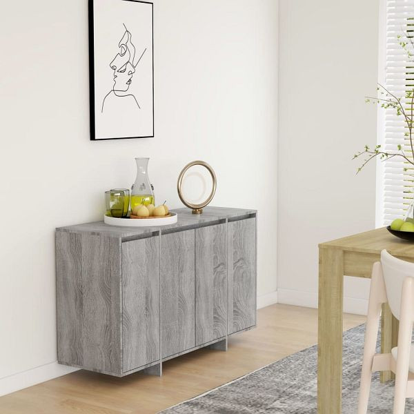 vidaXL Sideboard Grau Sonoma 120x41x75 cm Holzwerkstoff, 813060