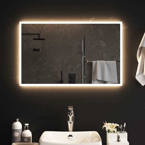 vidaXL LED-Badspiegel 80x50 cm, 151767, 8720286876916