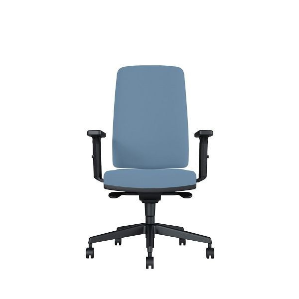 Bisley Bürodrehstuhl Stone, Tiefenverstellbarer Sitz, Mit Armlehnen, Kunststofffußkreuz, MR6378 misty blue, STONETKLMR6378
