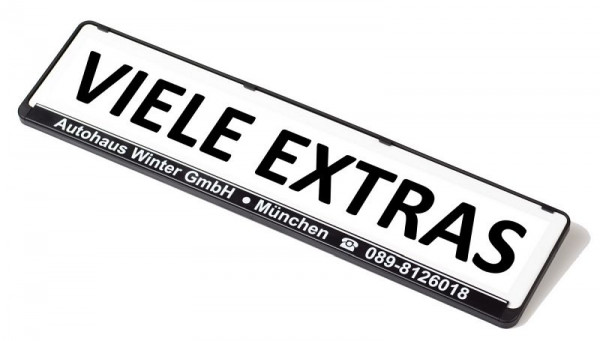 Eichner Miniletter Werbeschild standard, Weiß, Aufdruck: Viele Extras, 9219-00154