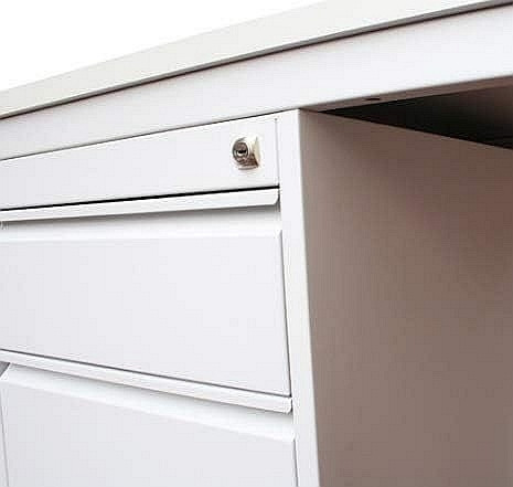 Mades Winkelschreibtisch inkl. Unterbaucontainer, 180 cm x 120 cm x 75 cm, rechts gewinkelt, MAW1078600+gr R