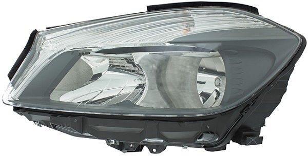 HELLA Halogen-Hauptscheinwerfer, für u.a. Mercedes-Benz A-Class (W176), ECE, für Linksverkehr, rechts, 1LG 010 818-141