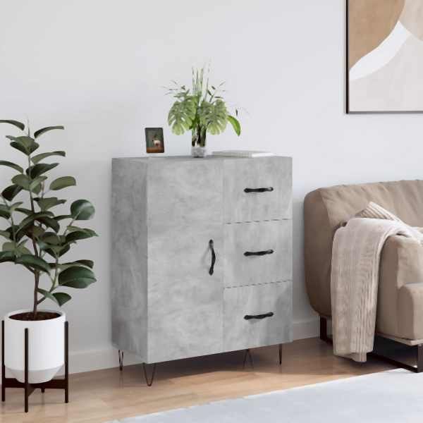 vidaXL Sideboard Betongrau 69,5x34x90 cm Holzwerkstoff, 827912