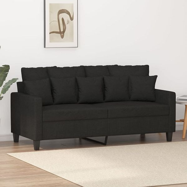 vidaXL 2-Sitzer-Sofa Schwarz 140 cm Stoff, Top-Qualität, 359271