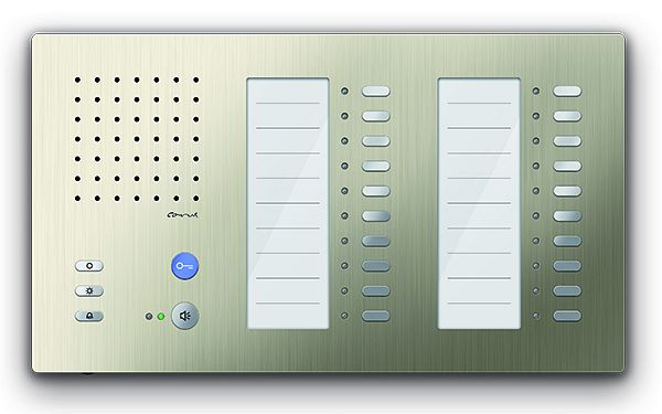 TCS Audio Innenstation zum Freisprechen Serie Carus ADAPTO +20 Tasten, Aufputzmontage champagner, CAI1200-0152
