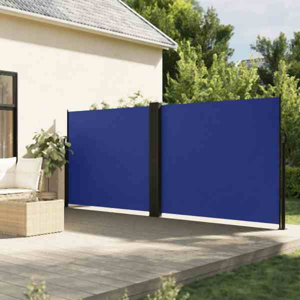 vidaXL Seitenmarkise Ausziehbar Blau 160x600 cm, 4004626