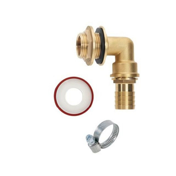 GEKA Regentonnenanschluss Set mit Tülle 1" 90Gr. x AG G1, Stripe, VE: 6 Stück, 30.0025.8