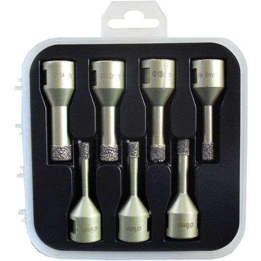 ELMAG DiaProfi-Kernbohrer-SET, mit je 2x 6mm und 8mm, je 1x 10mm, 1x 12mm und 1x 14mm Aufnahme: M14, 62320