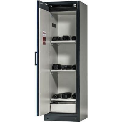 asecos Sicherheitsschrank Battery Store 600, 4 Gitter + 1 Bodenauffangwanne, 599 x 615 x 1953 mm, 38067-047-38087