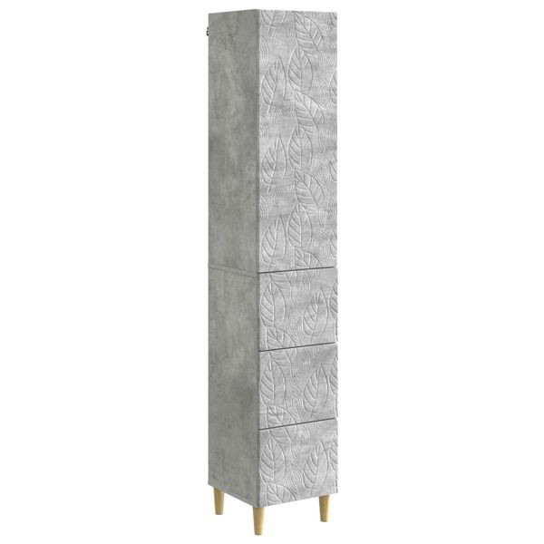 vidaXL Schrankset 2-teilig Betongrau 33 x 34,5 x 90 cm Holzwerkstoff, 3416730