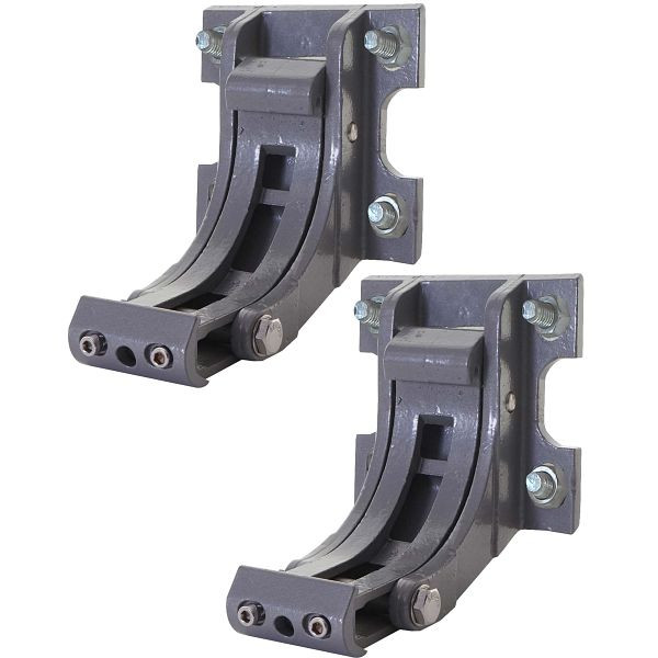 Mendler 2er-Set Wandhalterung für Markise T122, T123, Wandkonsole Wandmontage Adapter, grau, 58309